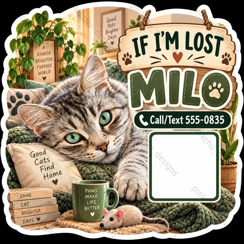 If Im Lost Pet Stickers