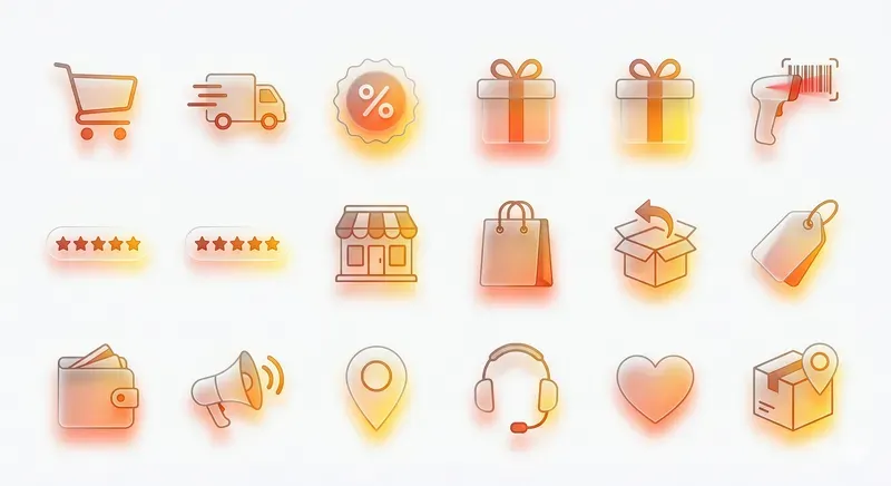 Glassmorphism 20 UI Icons Generator