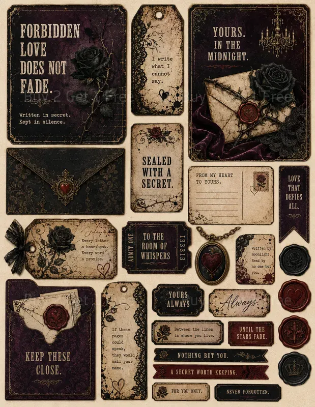 Junk Journal Ephemera Collage Sheets