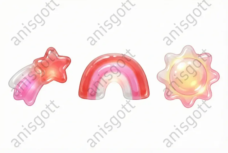 Sweet Valentine Gummy Candy Clipart Sets