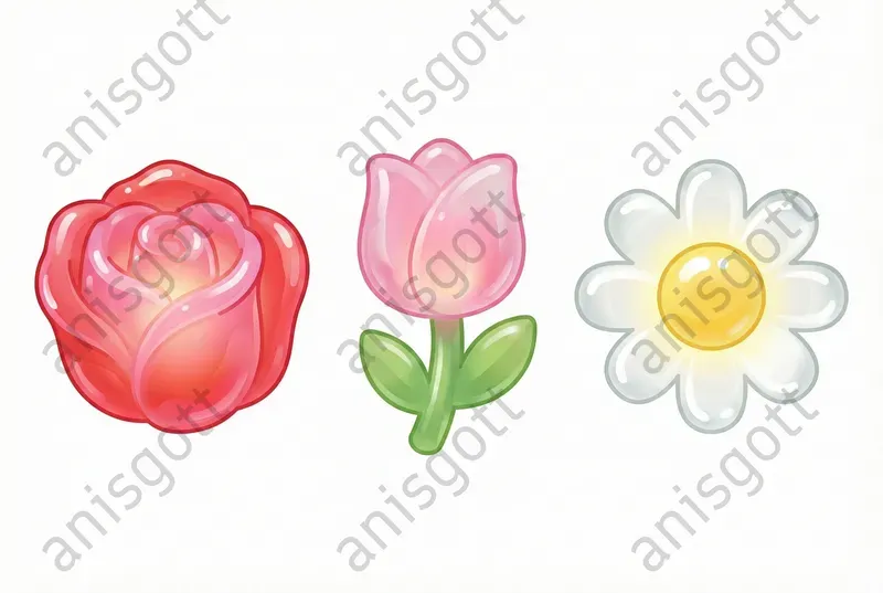 Sweet Valentine Gummy Candy Clipart Sets