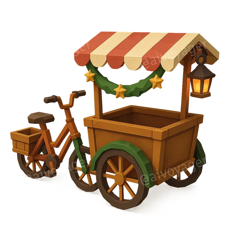Lowpoly Cookie Delivery Carts