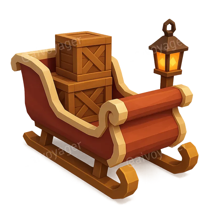 Lowpoly Cookie Delivery Carts