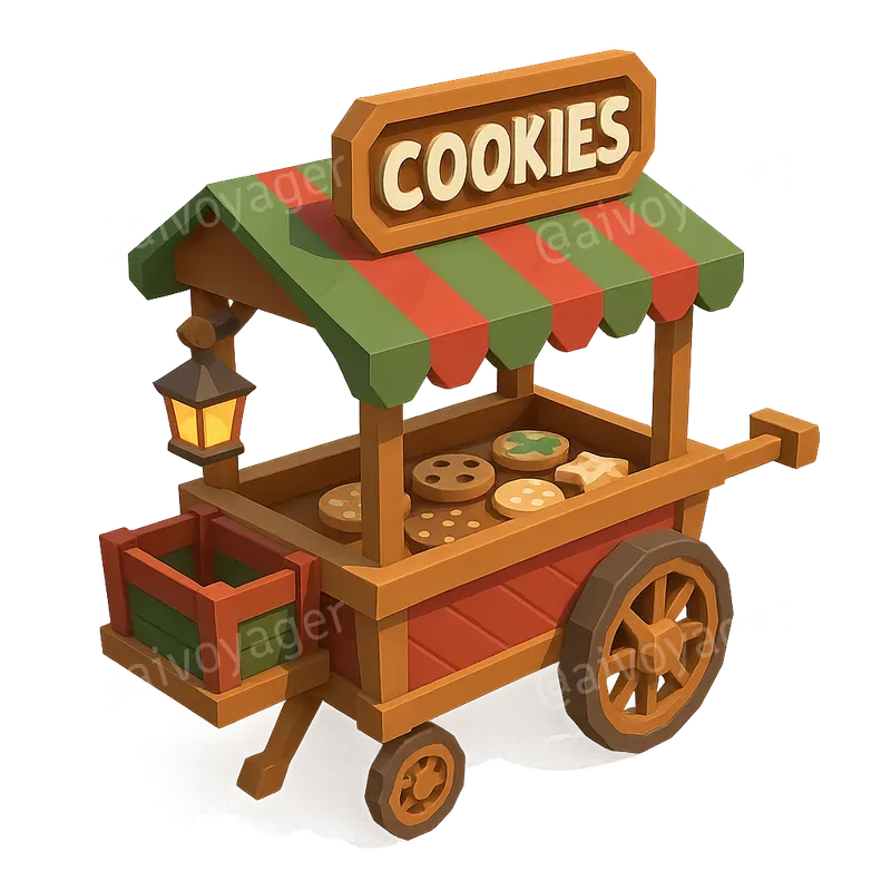 Lowpoly Cookie Delivery Carts