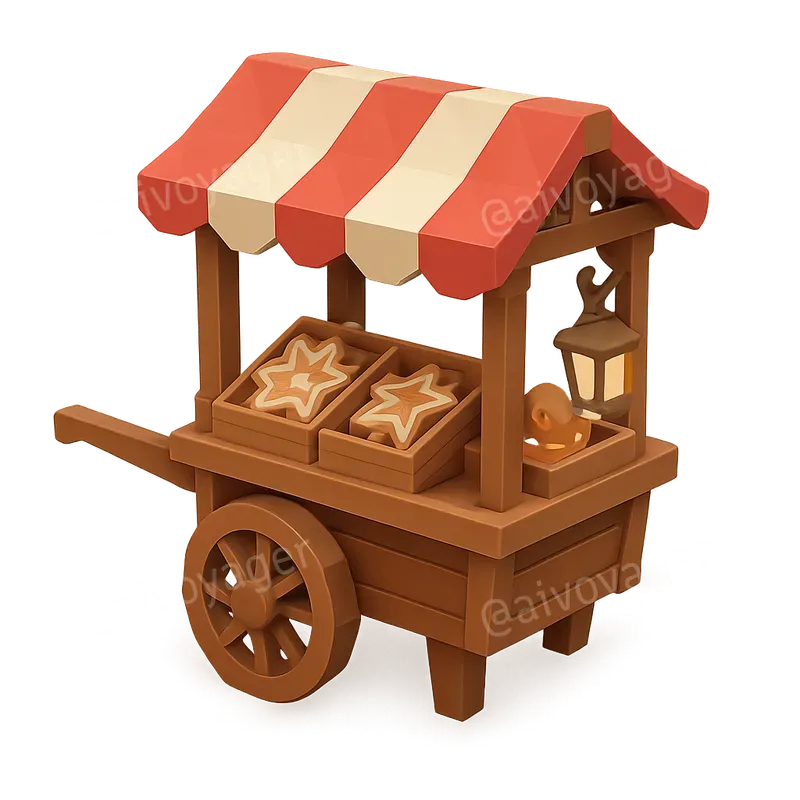 Lowpoly Cookie Delivery Carts