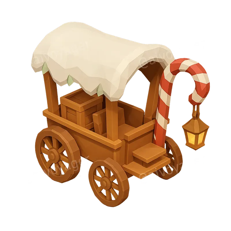 Lowpoly Cookie Delivery Carts