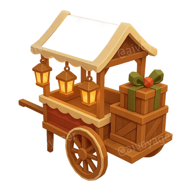 Lowpoly Cookie Delivery Carts