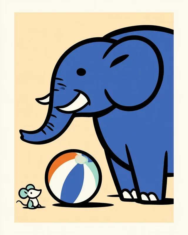 Bold Cartoon Opposites Cards
