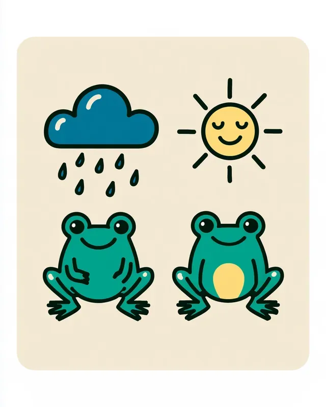Bold Cartoon Opposites Cards