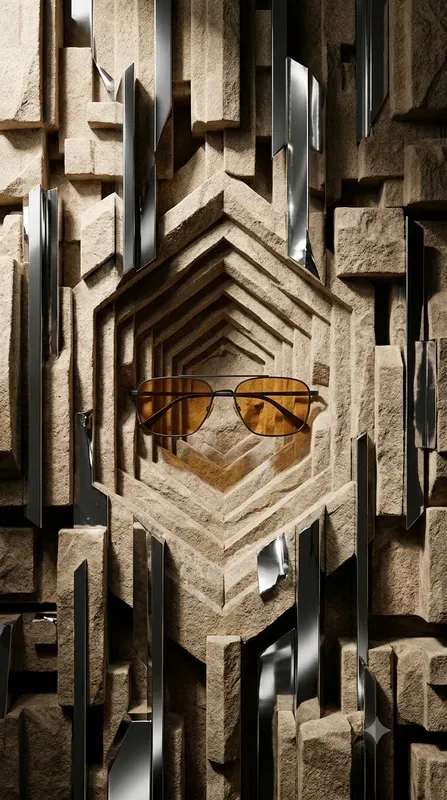 Sandstone Layer Mirror Chrome Stages