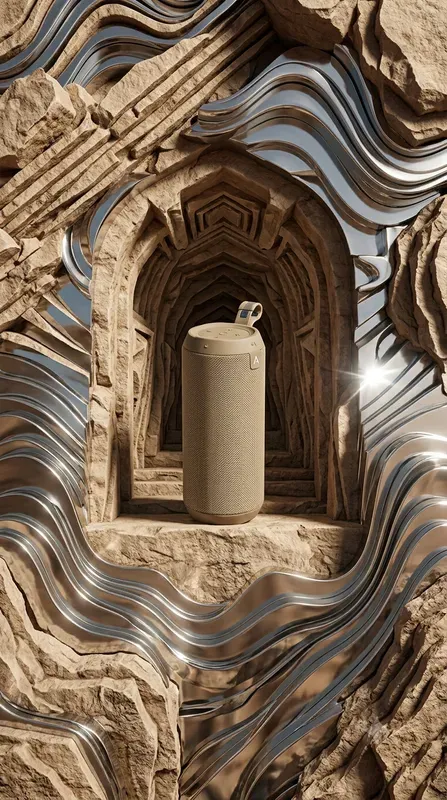 Sandstone Layer Mirror Chrome Stages