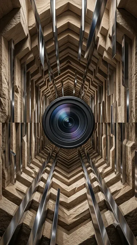 Sandstone Layer Mirror Chrome Stages