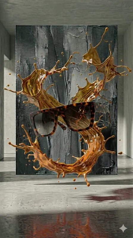 Floating Canvas Splatter Art