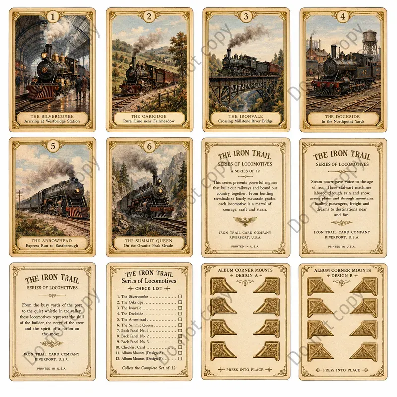 Cigarette Card Collector Sheets