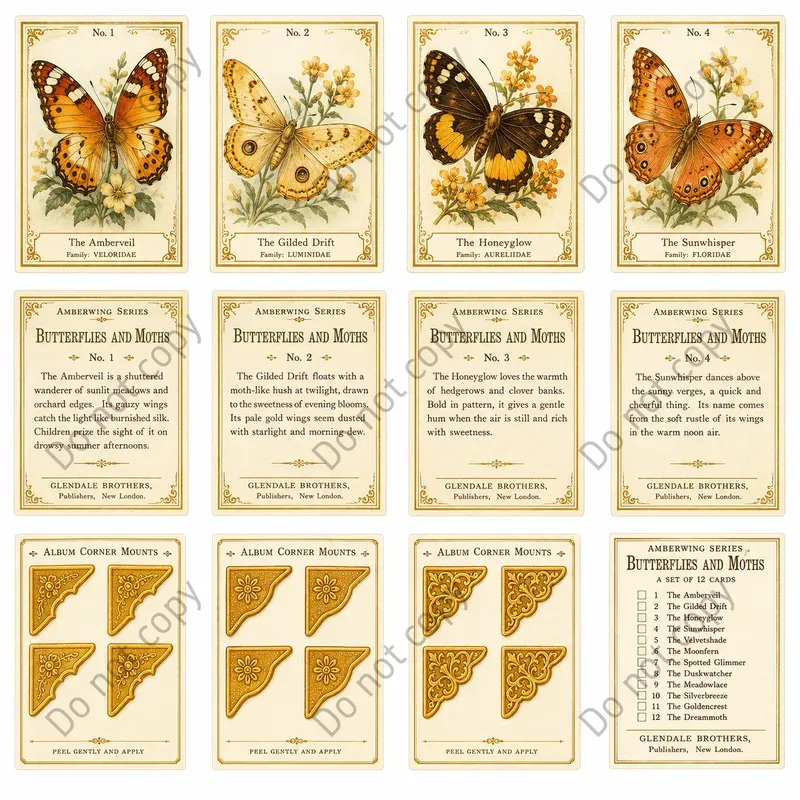 Cigarette Card Collector Sheets