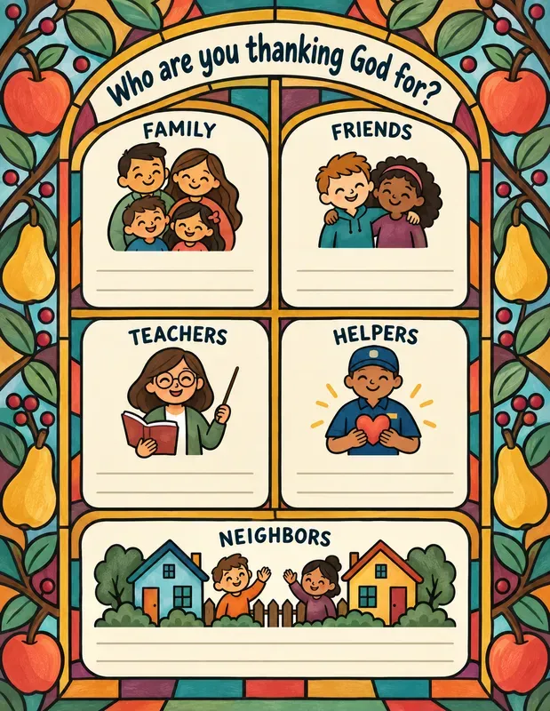 Kids Thanksgiving Windows