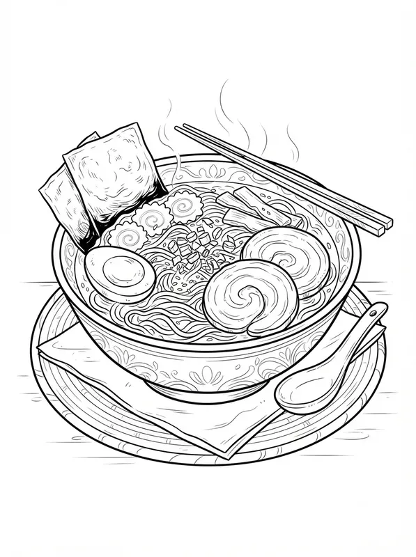 Modern Digital Gouache Coloring Pages