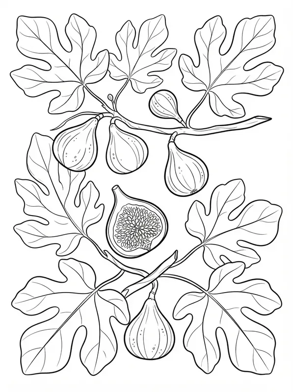 Modern Digital Gouache Coloring Pages