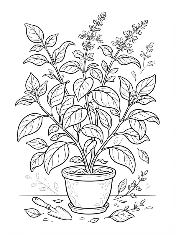 Modern Digital Gouache Coloring Pages