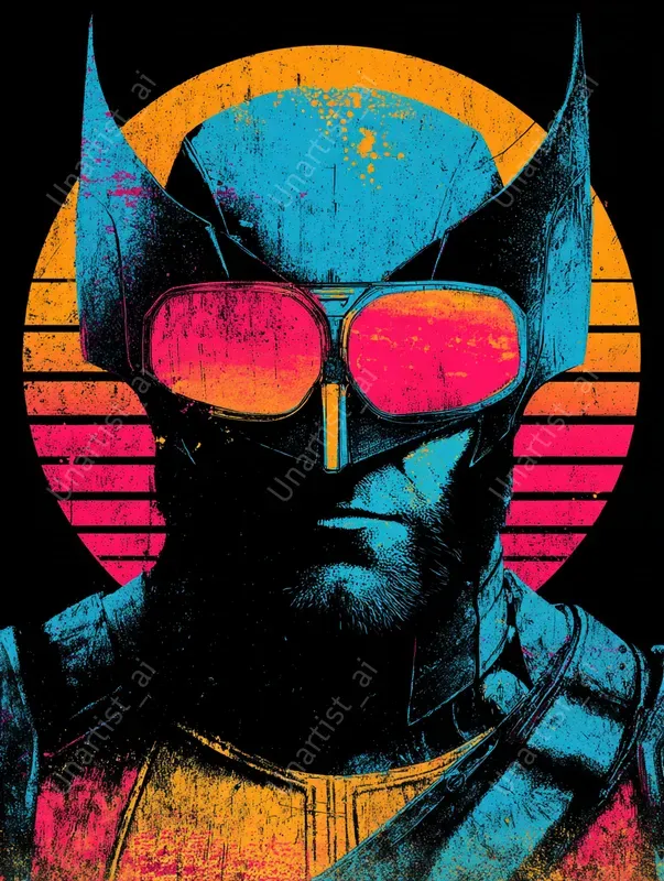 Tshirt Synthwave Character Designs