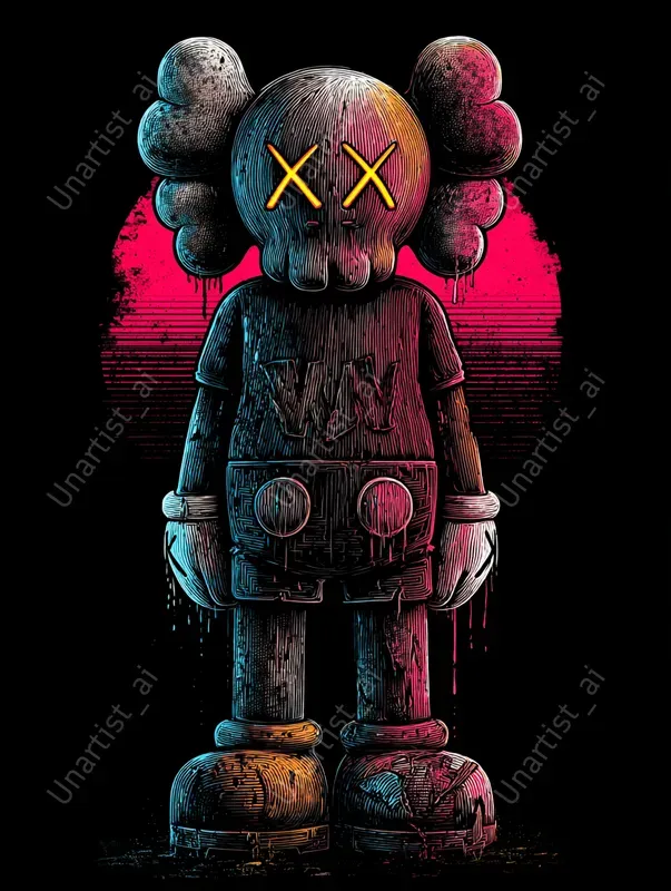 Tshirt Synthwave Character Designs