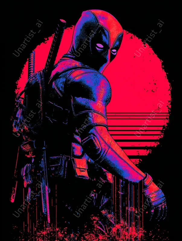 Tshirt Synthwave Character Designs