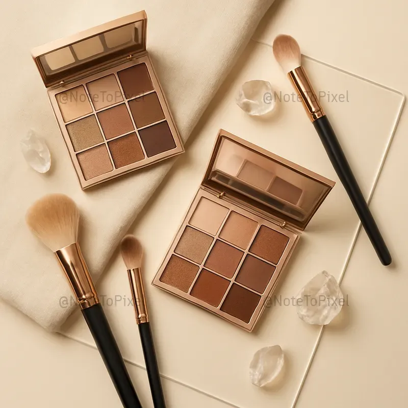 Luxury Makeup Editorial Flatlays