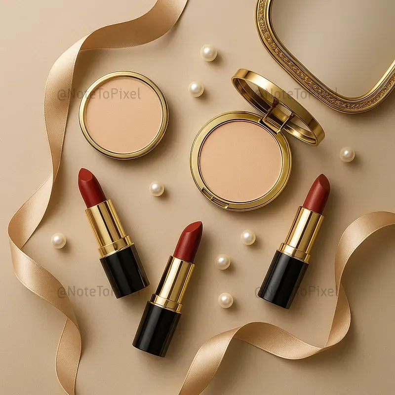 Luxury Makeup Editorial Flatlays