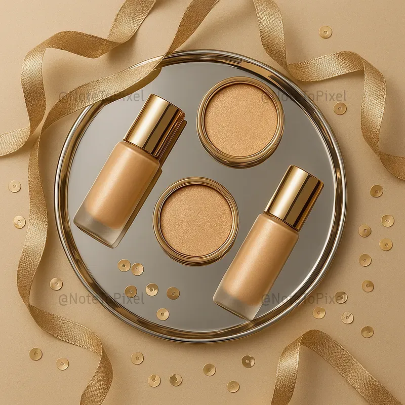 Luxury Makeup Editorial Flatlays