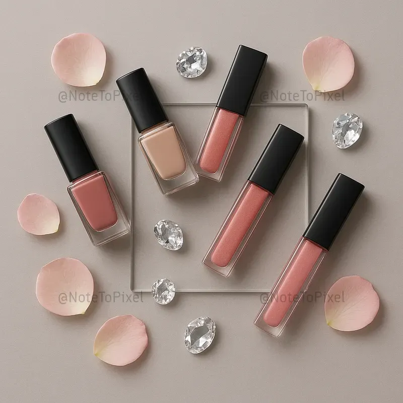 Luxury Makeup Editorial Flatlays