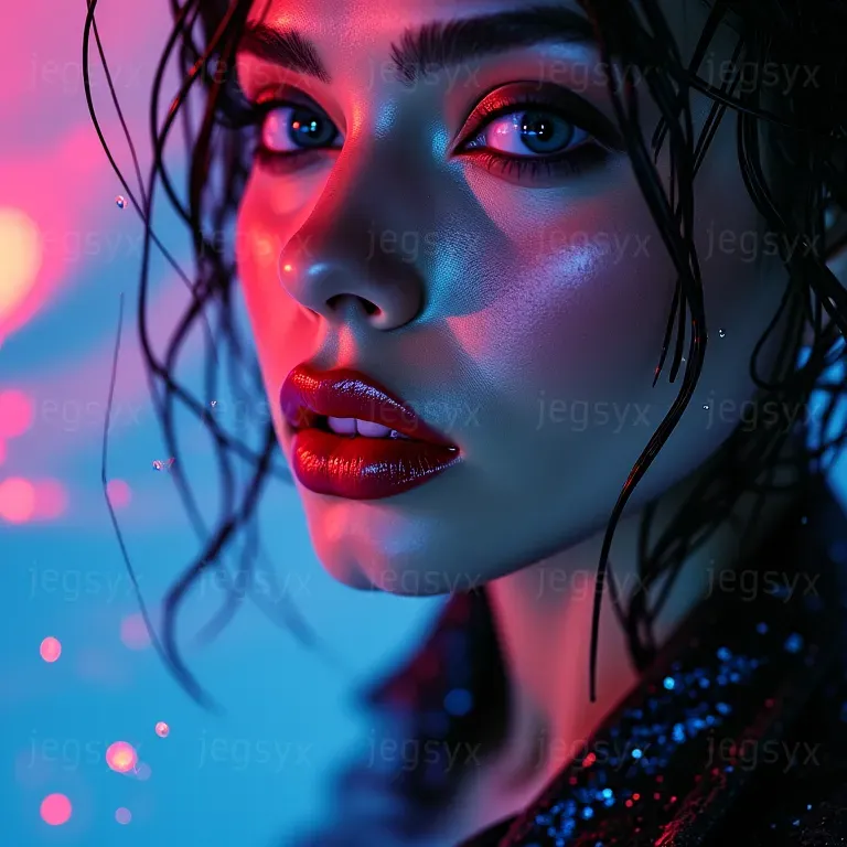 Hyperrealistic Neon Photoshoots