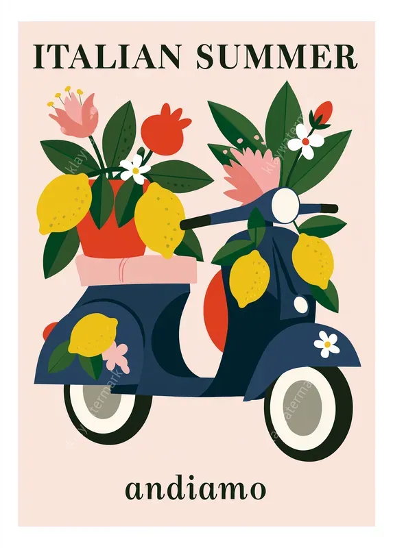 Bold Italian Summer Poster Illustrations
