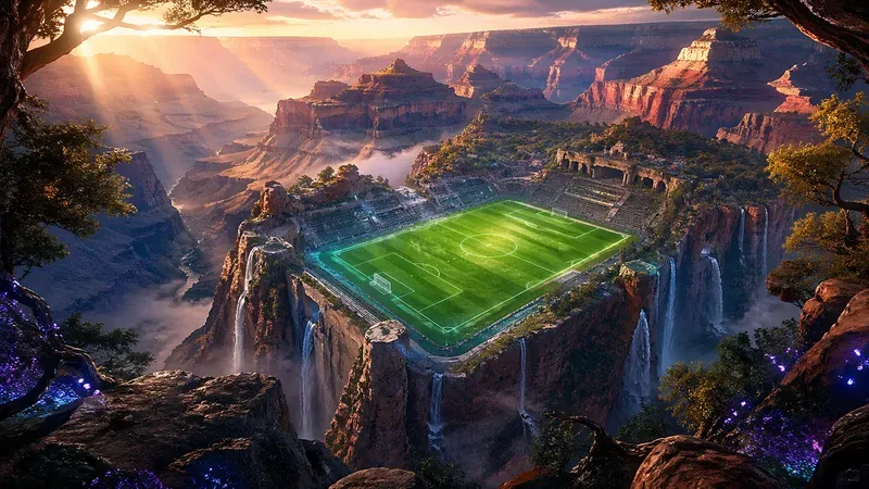 Surreal Soccer Nature Wall Art Posters