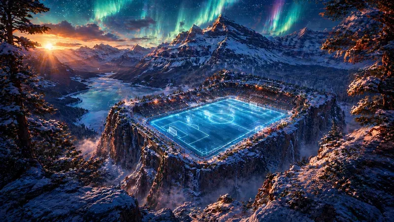 Surreal Soccer Nature Wall Art Posters