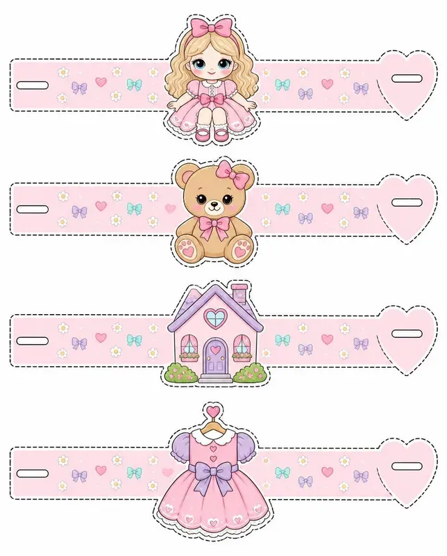 Printable Cute Paper Bracelet Generator