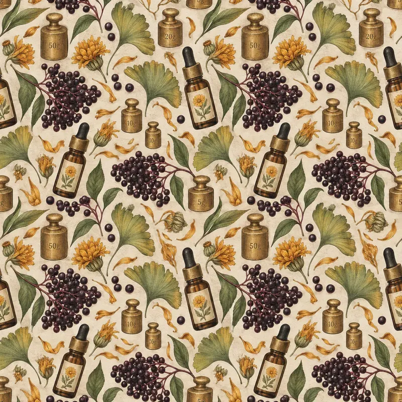 Artisan Apothecary Gouache Pattern Tiles
