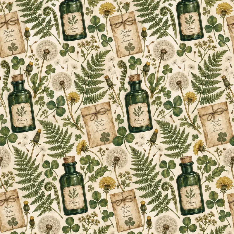 Artisan Apothecary Gouache Pattern Tiles