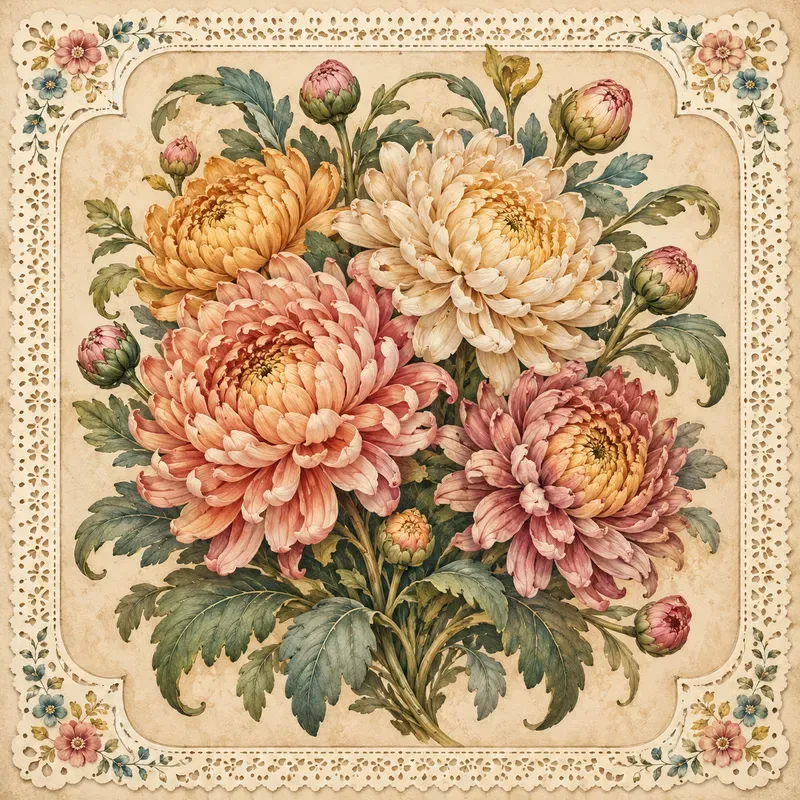 Vintage Lace Botanical Cards