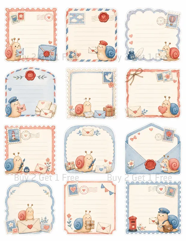 Kawaii Journaling Memo Frame Ephemera