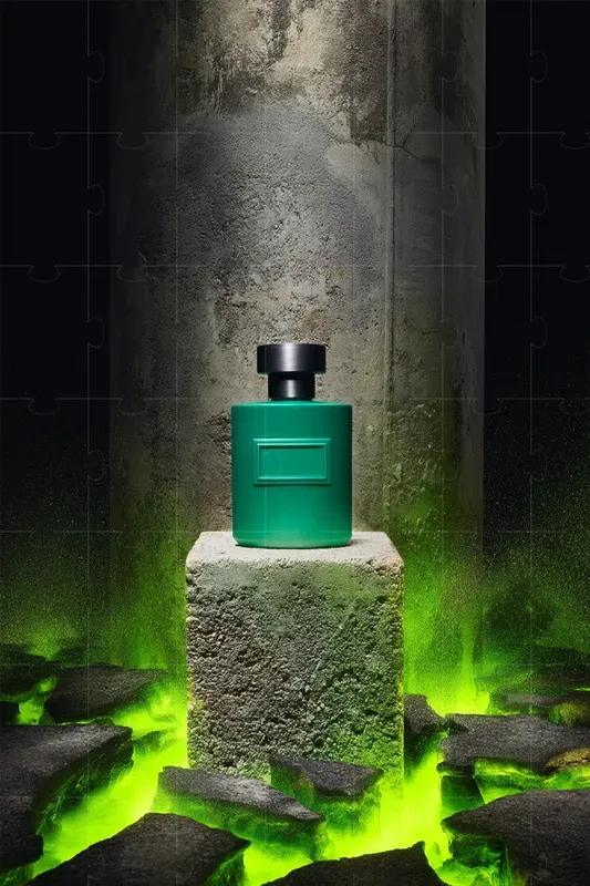 Brutalist Perfume Ad Mockups