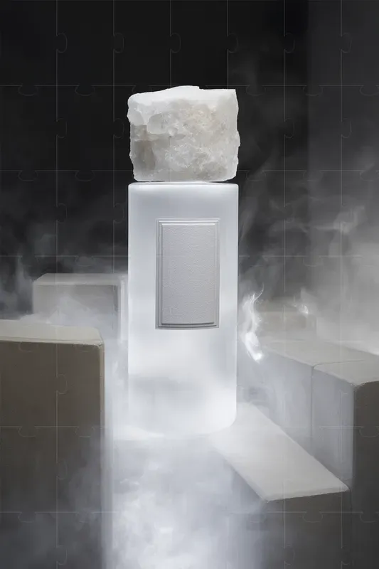 Brutalist Perfume Ad Mockups