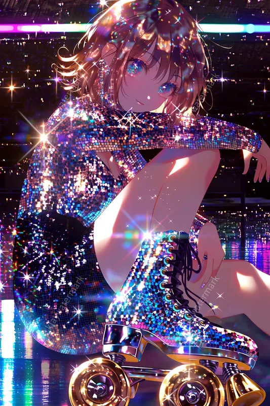 Glittery 90s Retro Anime