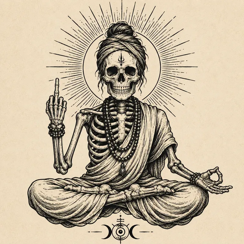 Zen Rebel Vintage Line Art