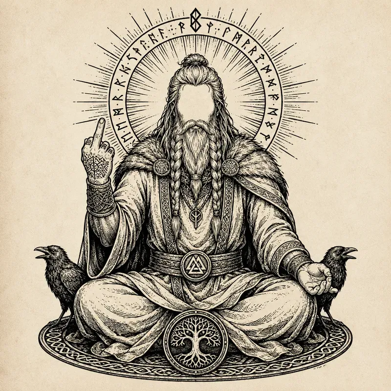 Zen Rebel Vintage Line Art