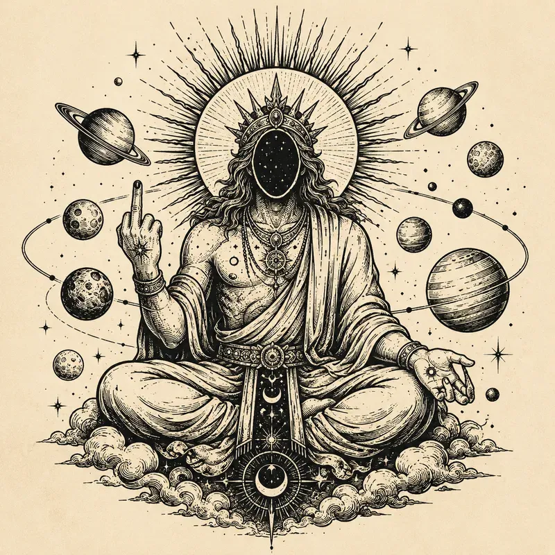 Zen Rebel Vintage Line Art
