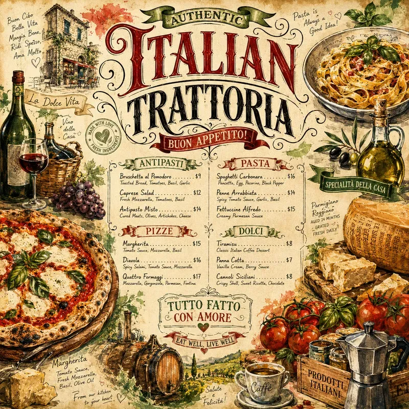 Global Street Food Festival Menu Posters