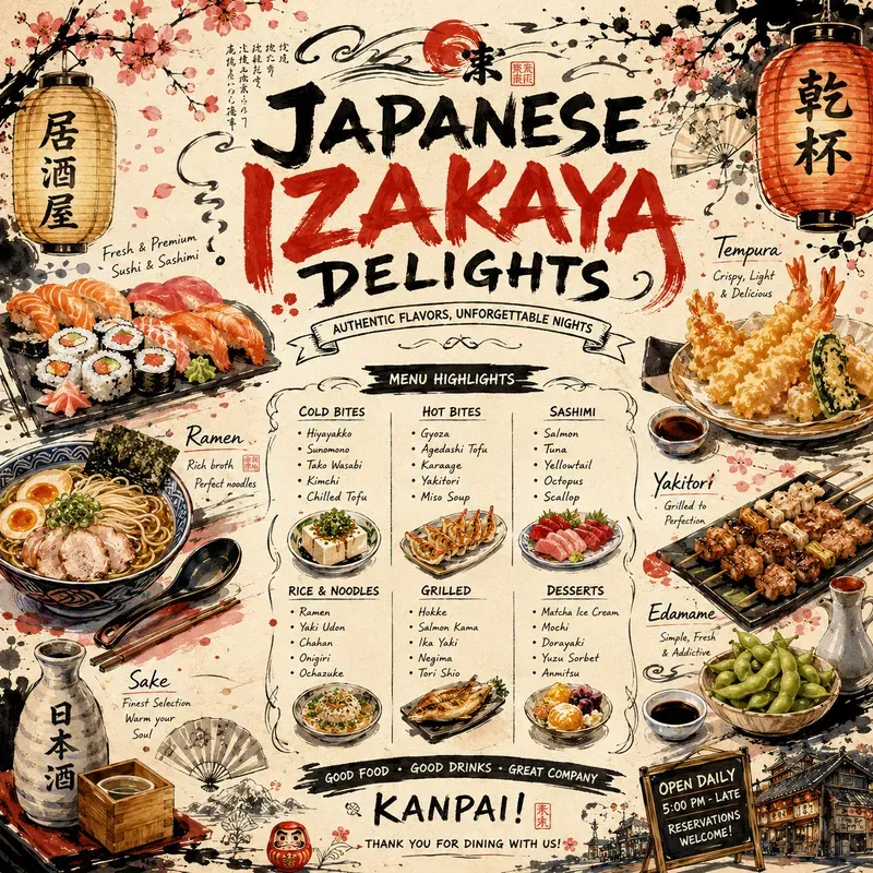 Global Street Food Festival Menu Posters