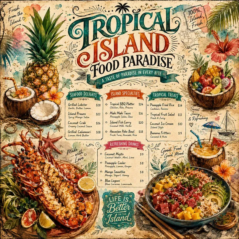 Global Street Food Festival Menu Posters