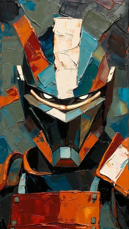 Thick Oil Geometric Abstract Paintings