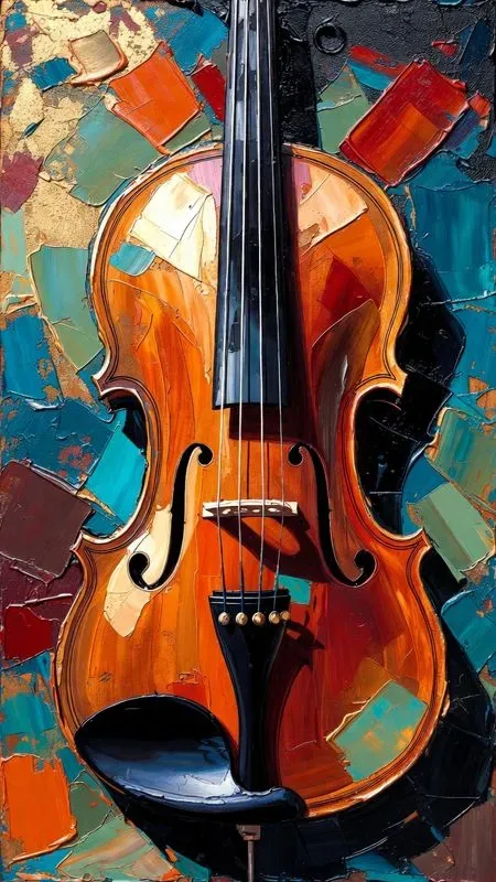 Thick Oil Geometric Abstract Paintings